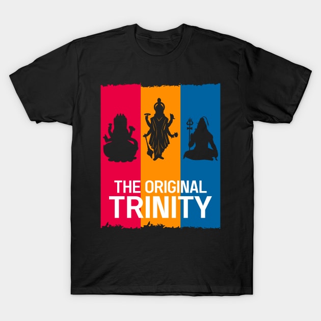 The Original trinity - Brahma Vishnu Mahesh T-Shirt by Geoji 